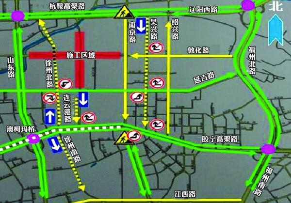 青島市區(qū)新增6條單行線 詳細調流圖公布