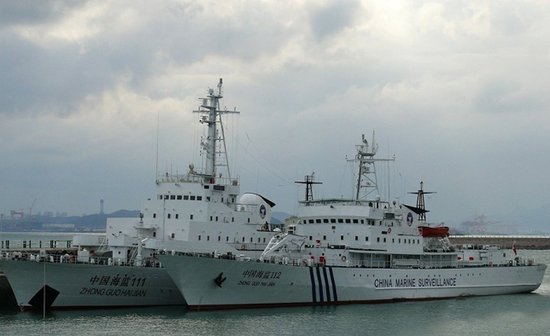 海監(jiān)111船首赴釣魚島巡航 原為海軍破冰船(圖)