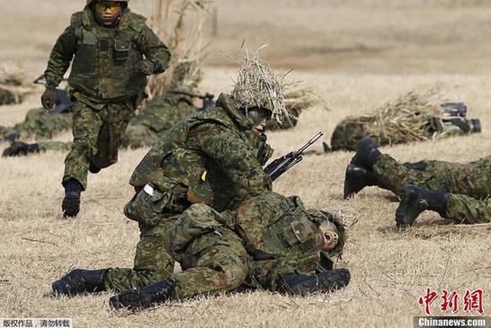 日本陸上自衛(wèi)隊(duì)舉行空降演習(xí)