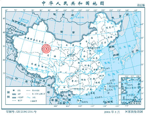 中新網(wǎng)2月12日電 據(jù)中國地震臺網(wǎng)測定，北京時間2月12日03時13分在青海省海西蒙古族藏族自治州北緯38.5度，東經(jīng)92.4度 發(fā)生5.1級地震，震源深度10.0公里。